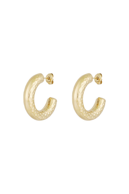 structured hoop earrings