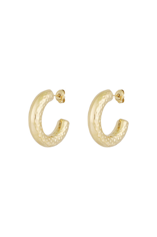 structured hoop earrings