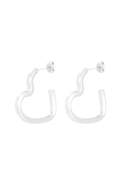 open heart earrings
