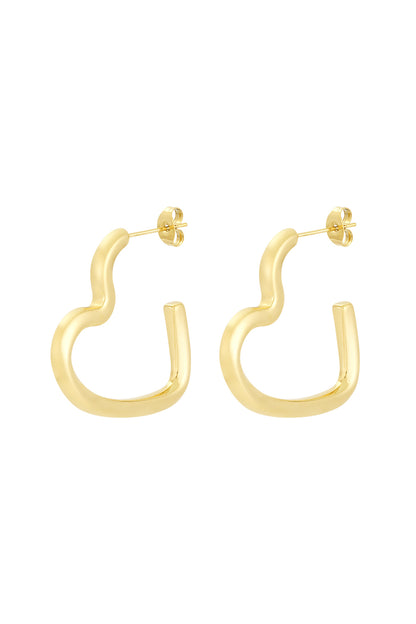 open heart earrings