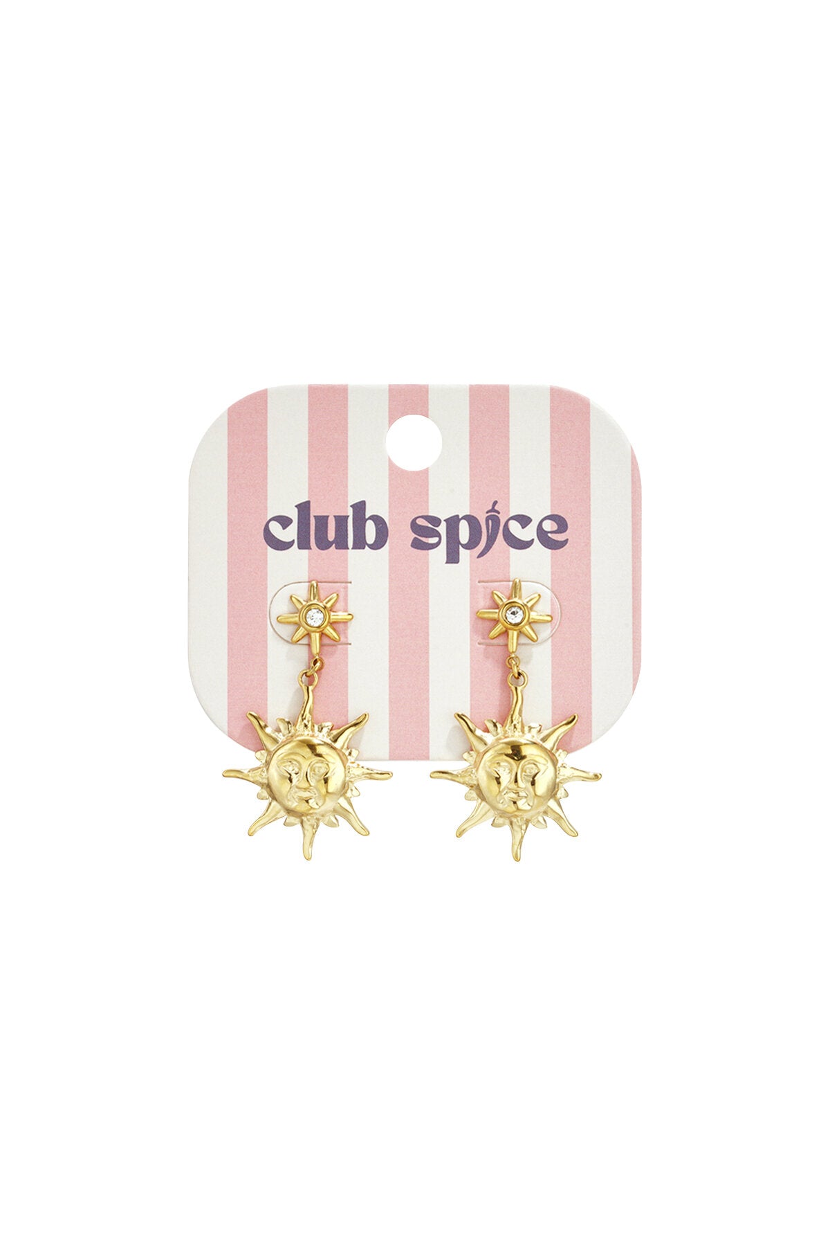 Stainless Steel Charm Earrings sun Casual Daily Simple Series Women's jewelry
