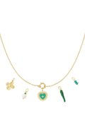 Green heart DIY necklace