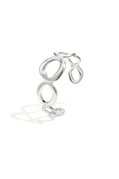 Chunky bangle with organic circles