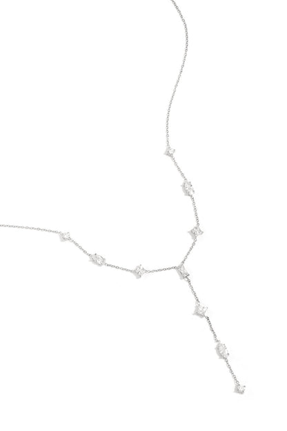 Y-line necklace with stones