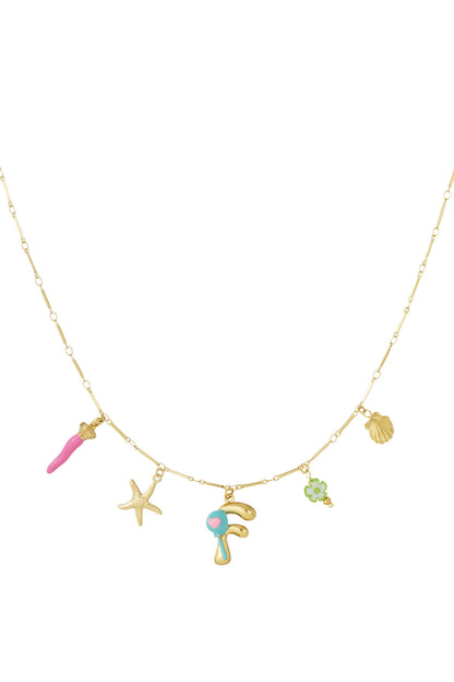 Happy Initials necklace with charms