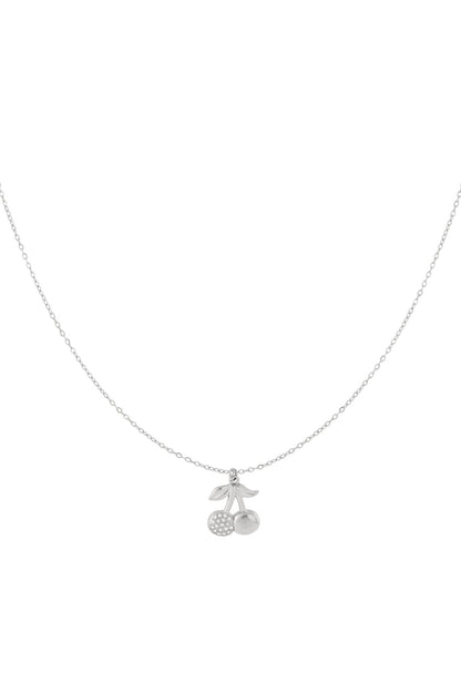 Glitter cherry necklace