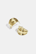 Stainless Steel Hoop Earrings leaf Casual Daily Simple Series Women's jewelry