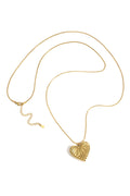 Stainless Steel Long Necklaces Heart Casual Daily Simple Series Women's jewelry