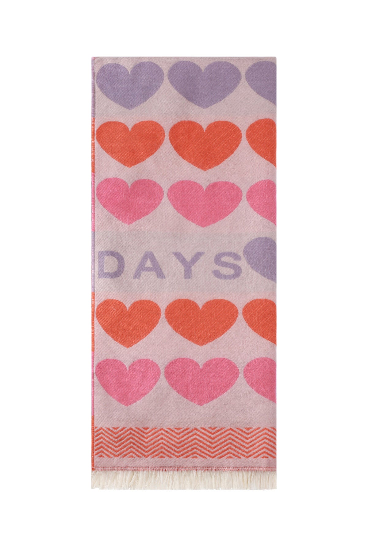 Scarf with hearts