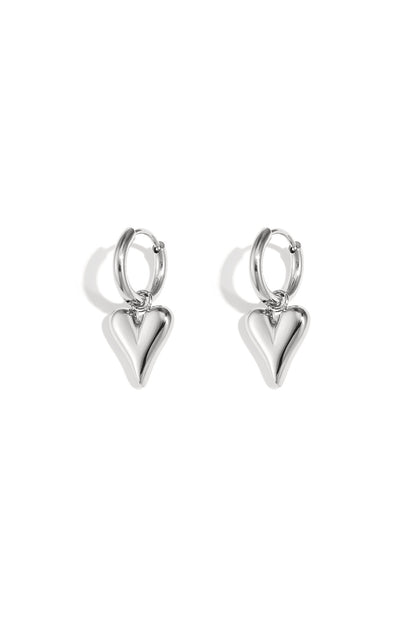 stainless steel heart shaped earrings