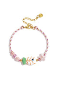 Beaded bracelet with rope motif, fish and star beads