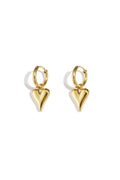 stainless steel heart shaped earrings