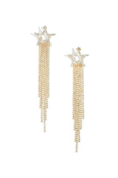 Copper Dangle Earrings Star Elegant Christmas Luxurious Series Women's jewelry