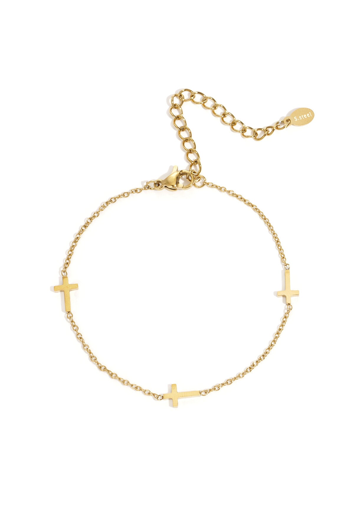 Stainless Steel Chain Bracelets Cross Casual Daily Simple Series Women's jewelry