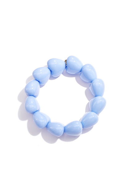 Bracelet with chunky heart beads