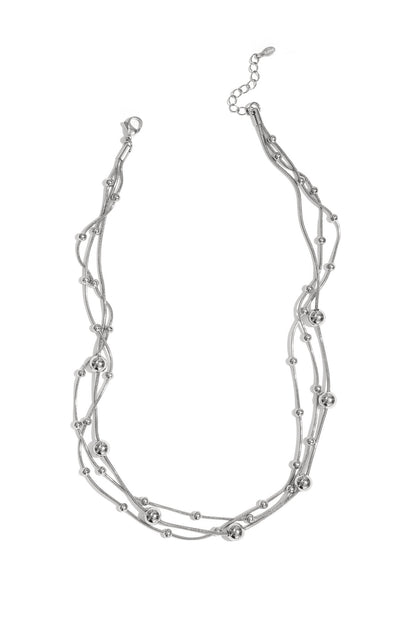 Layered necklace with polka dots