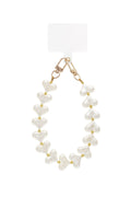 Trendy phone cord with pearled hearts