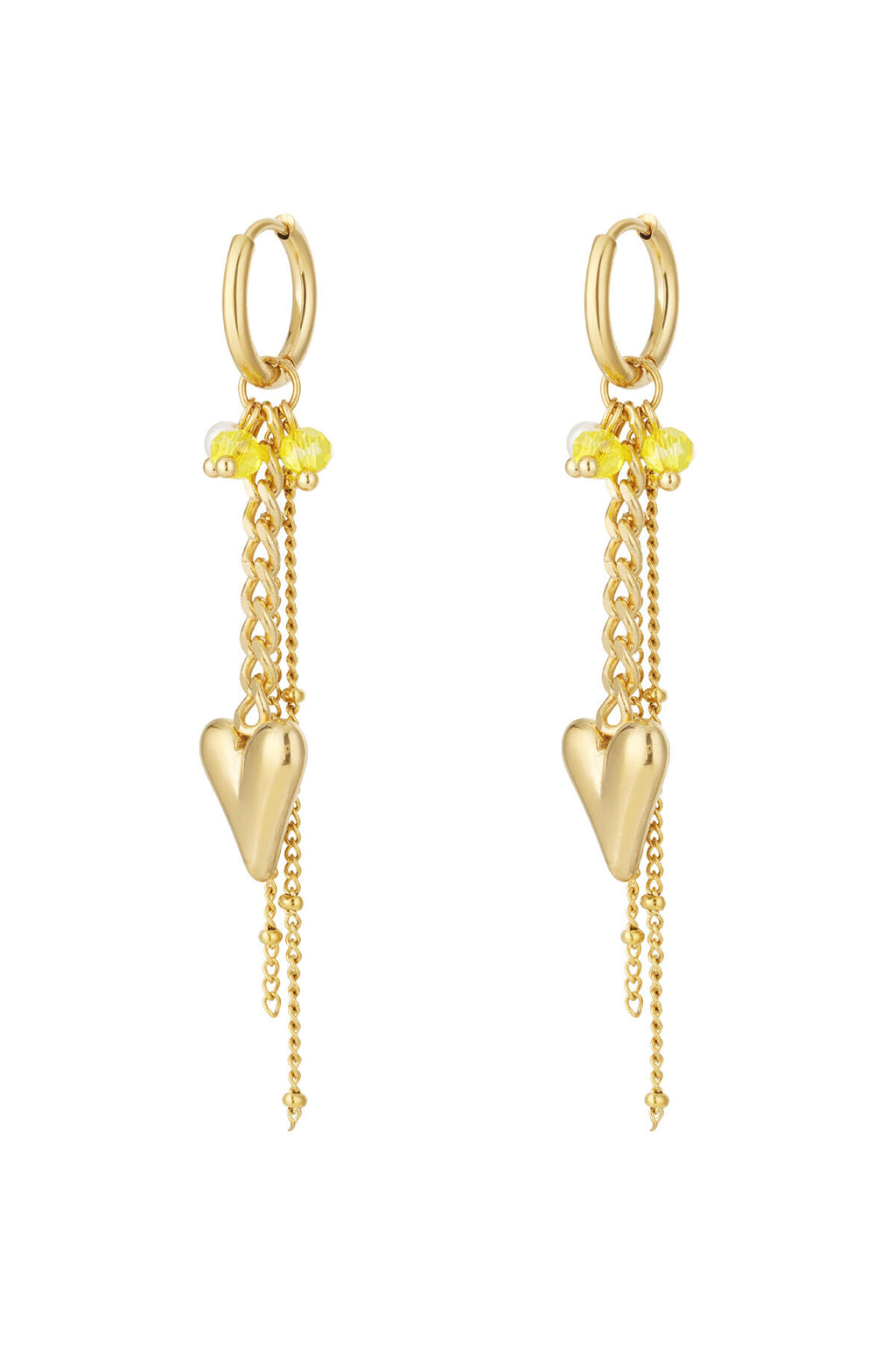 Heart drop earrings