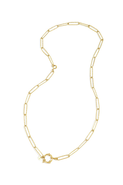 2-in-1 necklace and bracelet with textured links