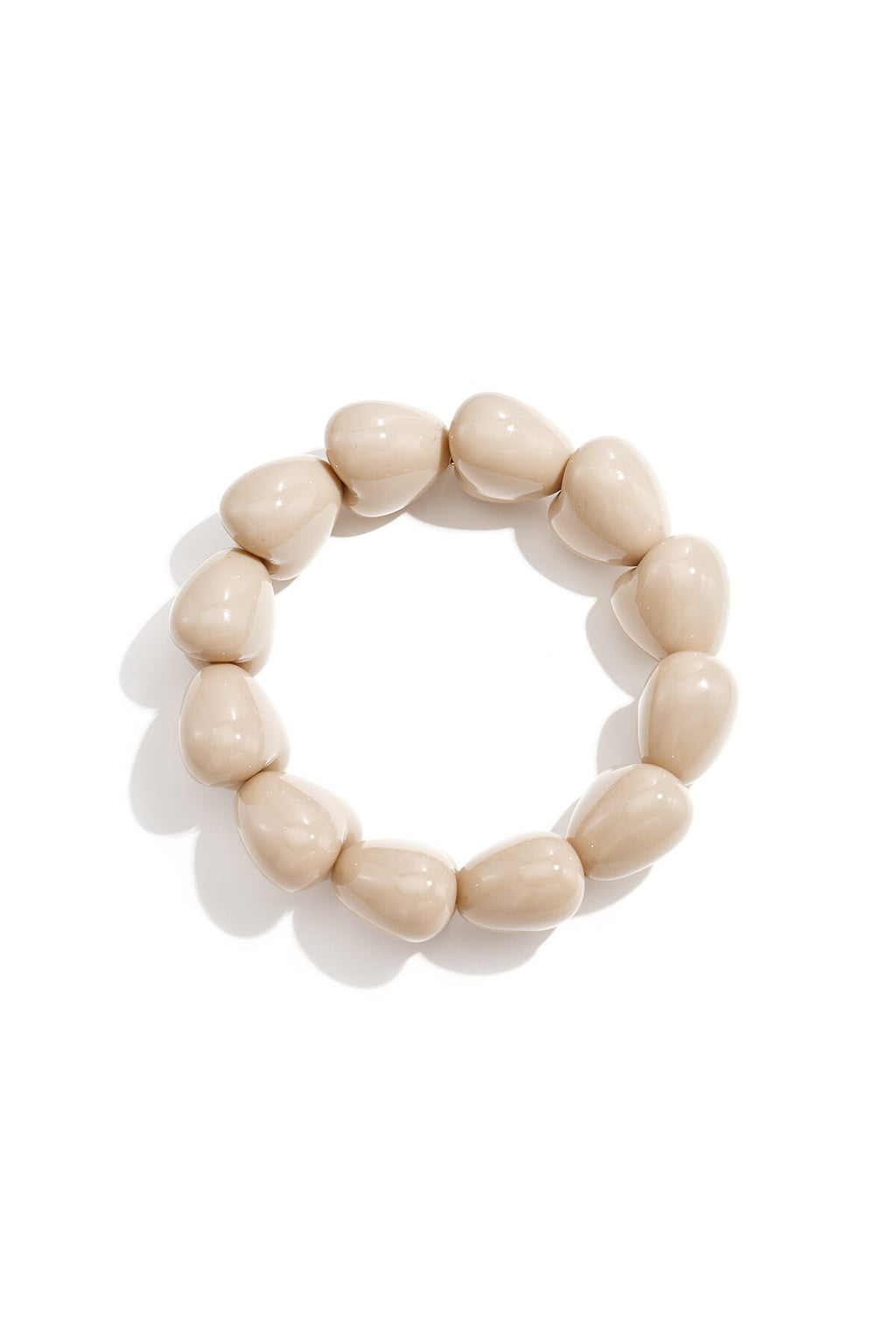 Bracelet with chunky heart beads