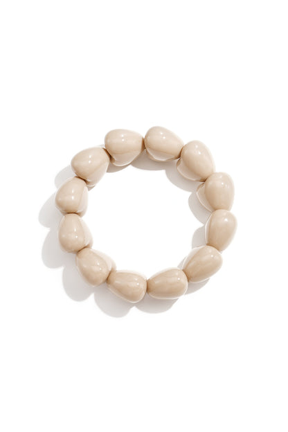 Bracelet with chunky heart beads