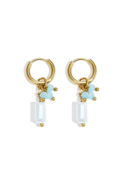 Earrings with colorful charms
