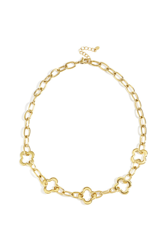 Stainless Steel Chain Necklaces Clover Casual Daily Simple Series Women's jewelry