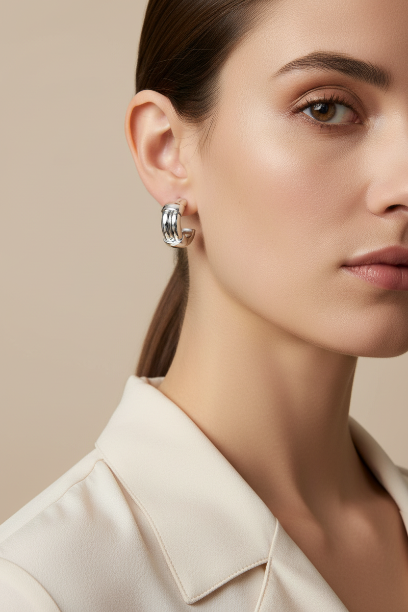 Tommy Hilfiger Ladies' Stainless Steel Earrings - 1cm Case Included