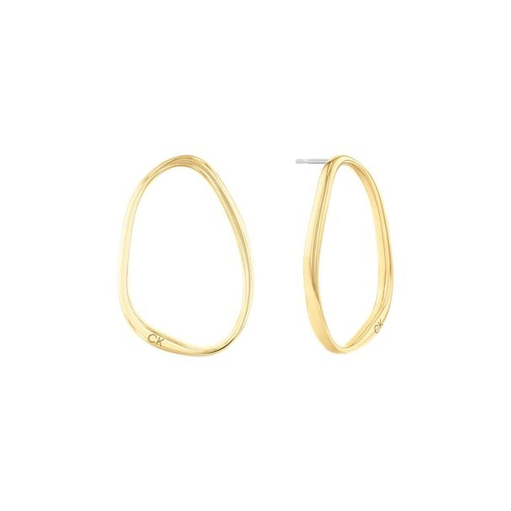 Ladies' Earrings Calvin Klein SCULPTURAL Stainless steel Golden