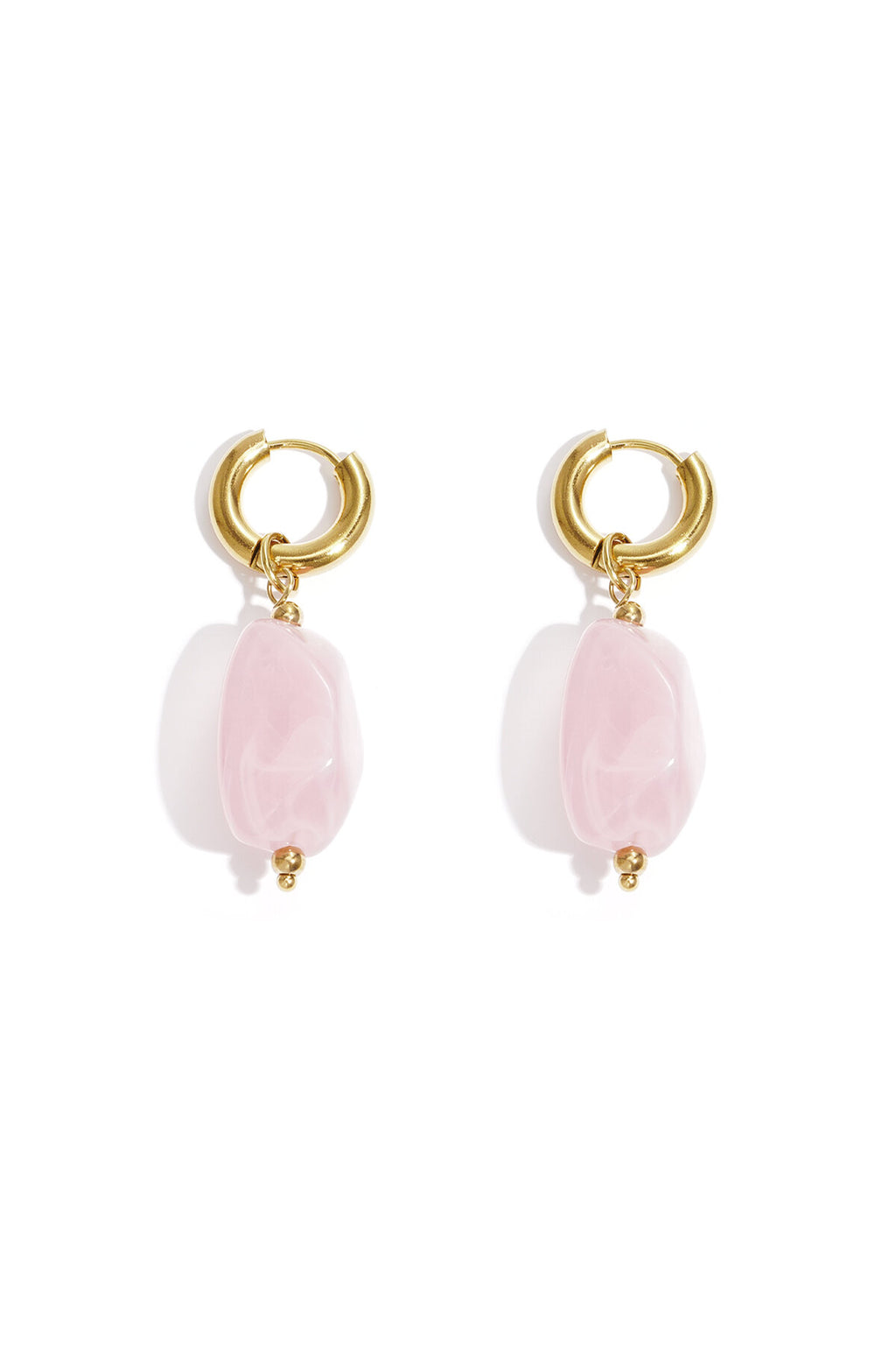 Earrings with organic beads