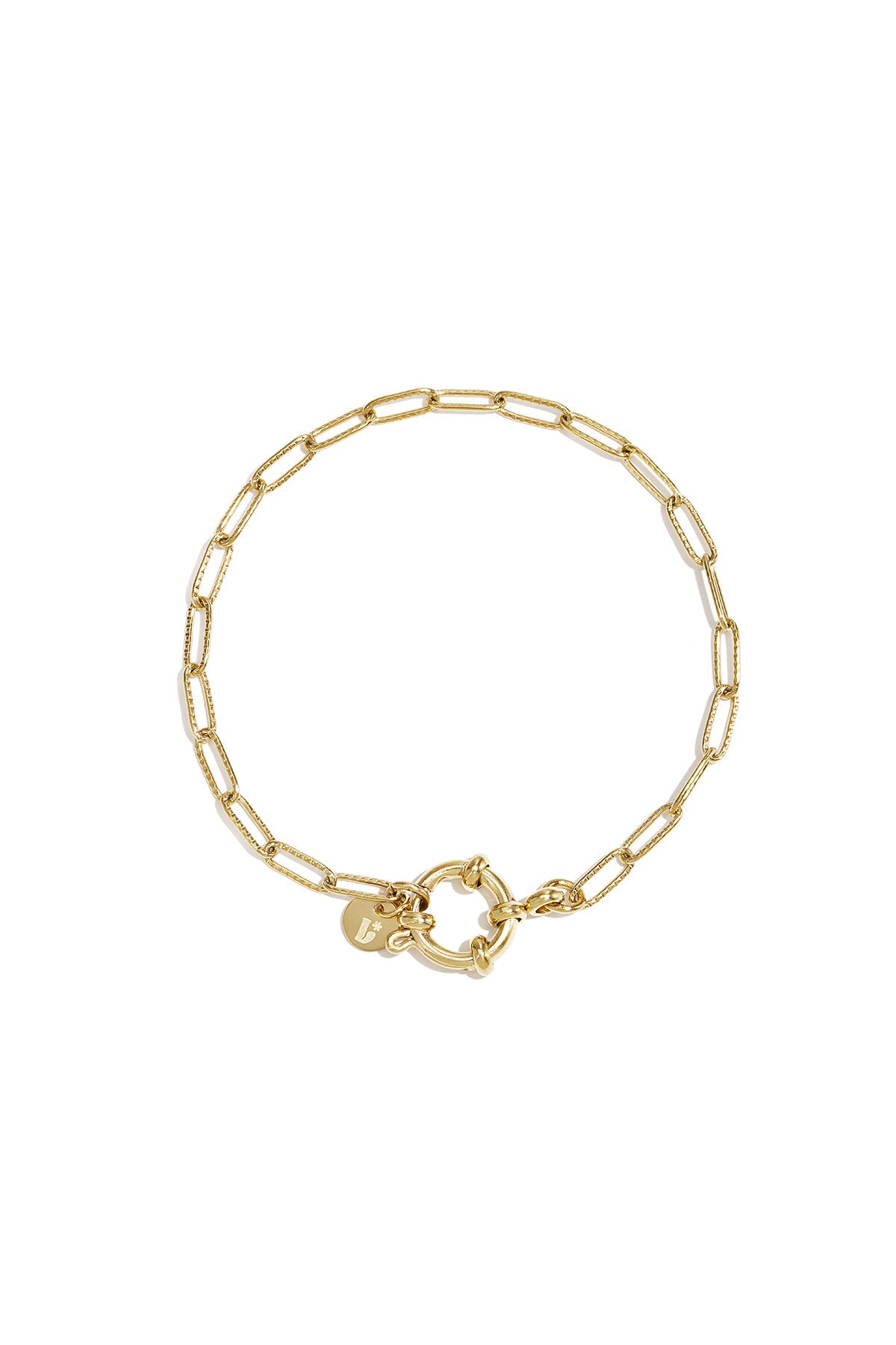 Bracelet with front clasp and oval links