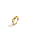 Double ring with small stones