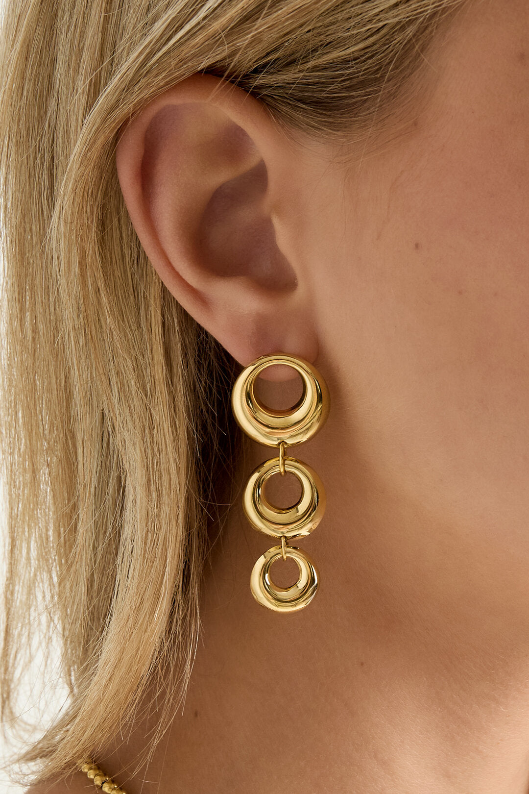 Stainless Steel Dangle Earrings circle Casual Daily Simple Series Women's jewelry