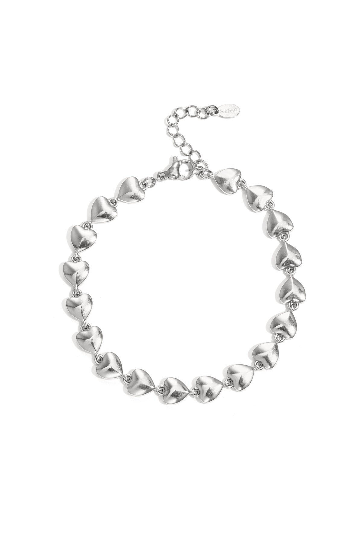 Stainless Steel Chain Bracelets Heart Simple Daily Simple Series Women's jewelry