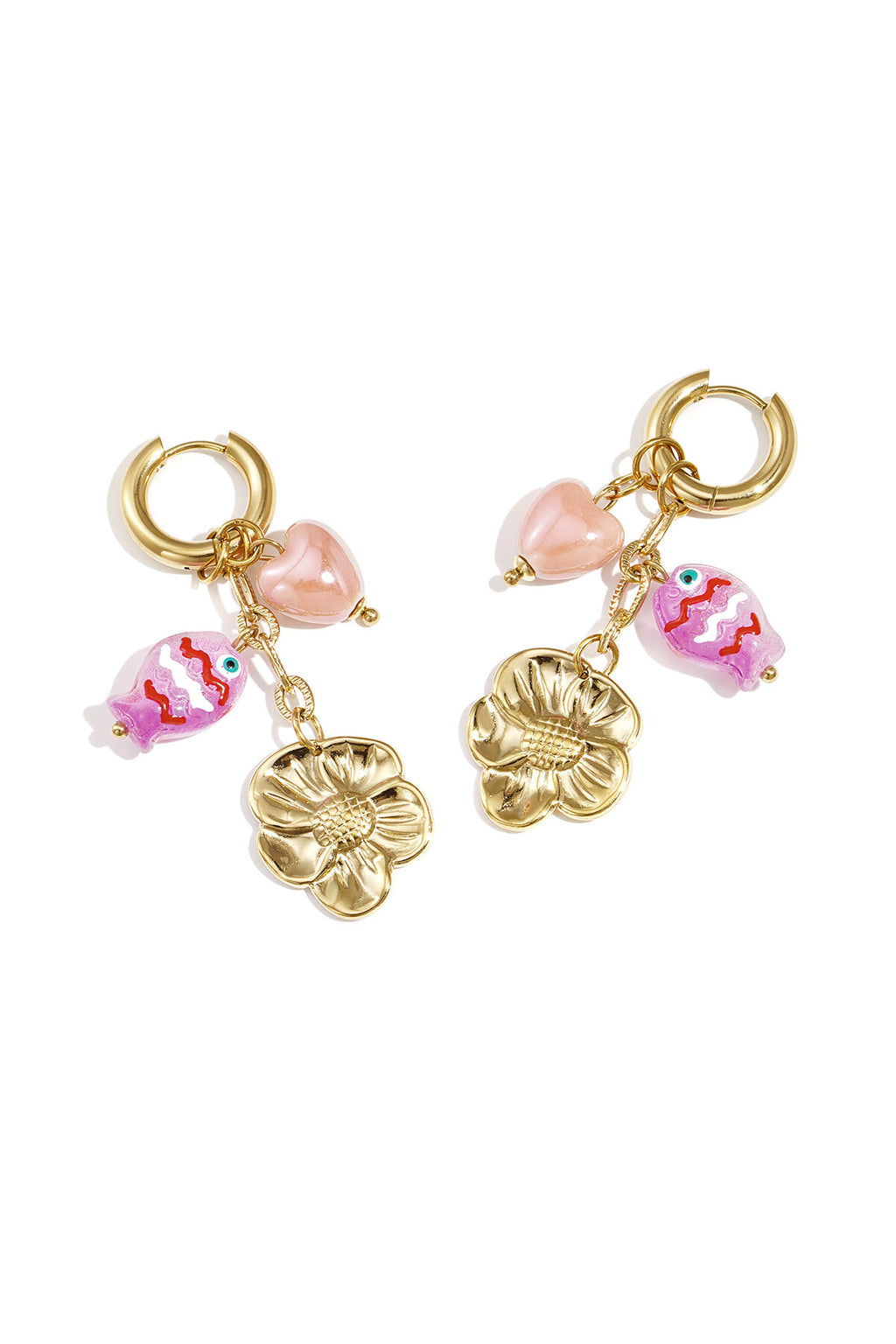 Stainless Steel Drop Earrings fish Casual Romantic Series Women's jewelry