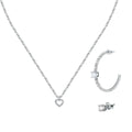 Necklace and matching earrings set La Petite Story LPS20ASD05 Silver