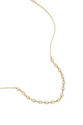 Necklace with round cubic zirconia stones