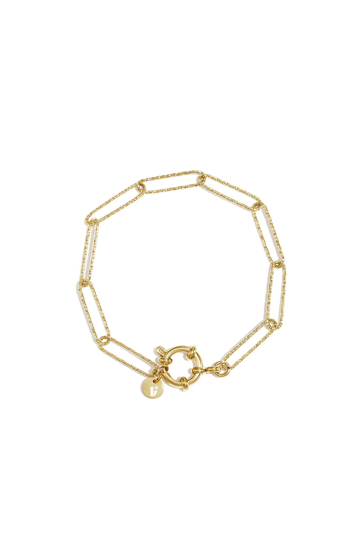 Bracelet with front clasp and long links