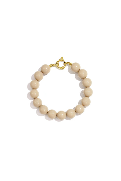 Bracelet with medium beads and front clasp-12mm