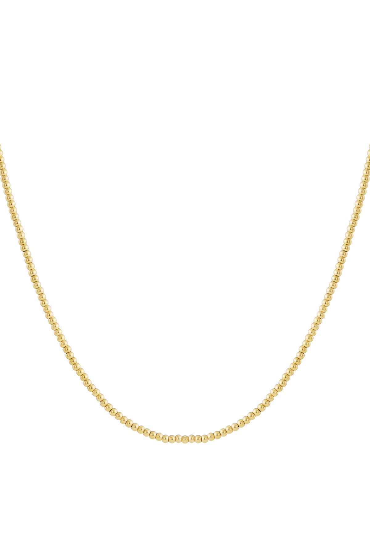 Solid bead necklace-4mm
