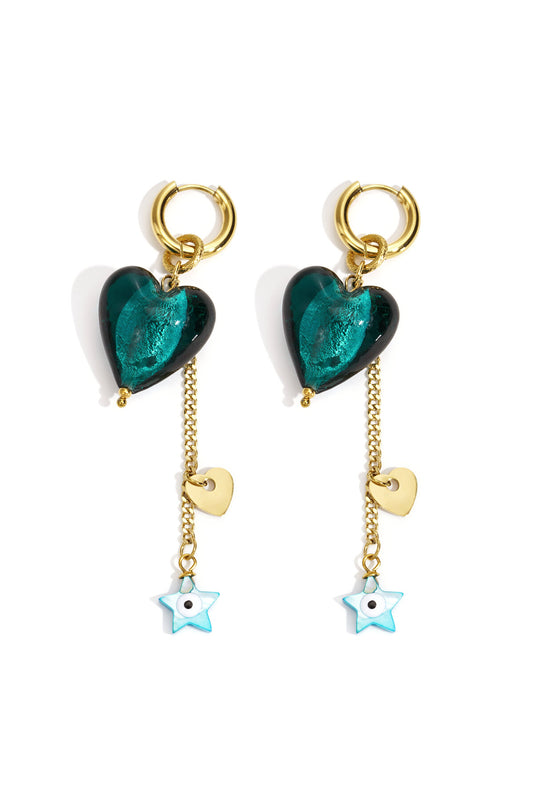 Stainless Steel Drop Earrings Heart Casual Daily Simple Series Women's jewelry