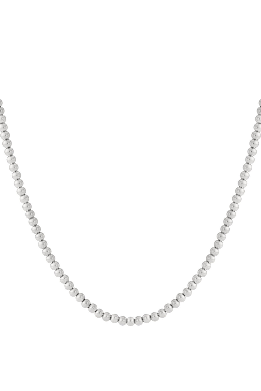 Solid bead necklace-6mm