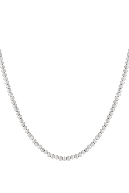 Solid bead necklace-6mm