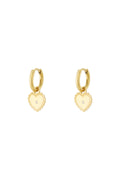 Mini dot heart earrings