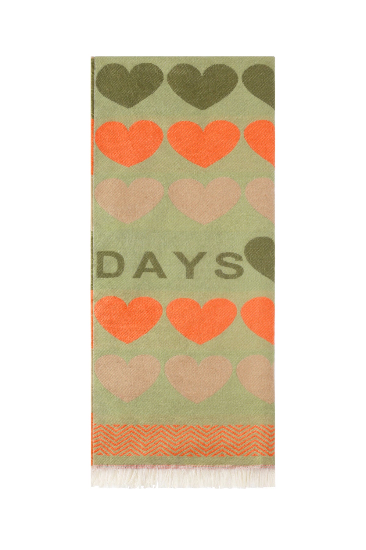 Scarf with hearts