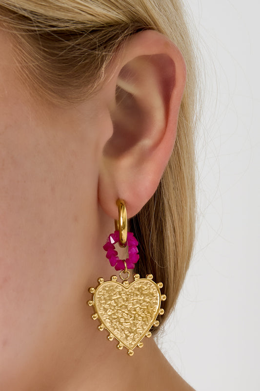 Stainless Steel Drop Earrings Heart Casual Daily Simple Series Women's jewelry