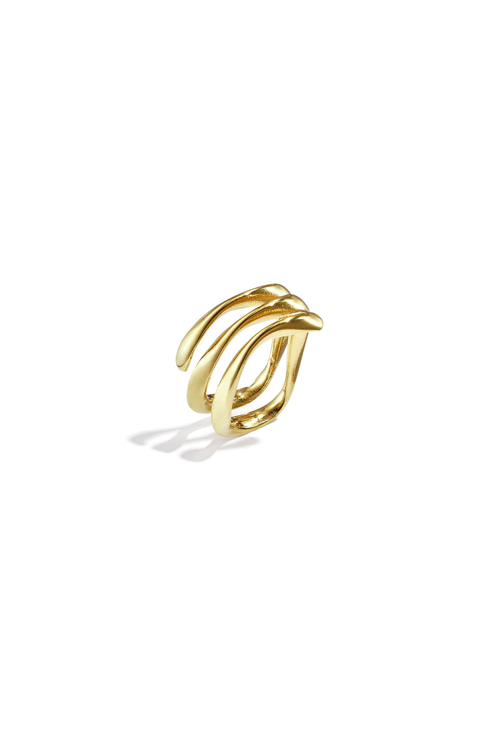 3-layer ring with wavy effect