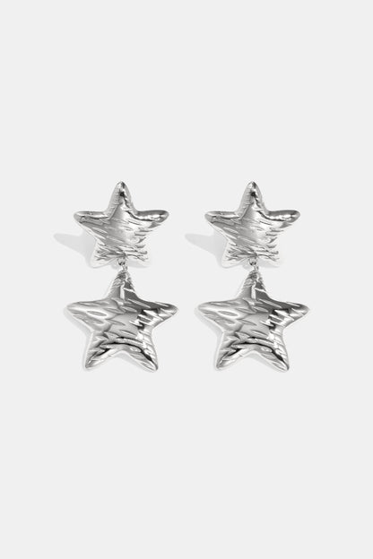 Stainless Steel Drop Earrings Star Casual Daily Simple Series Women's jewelry