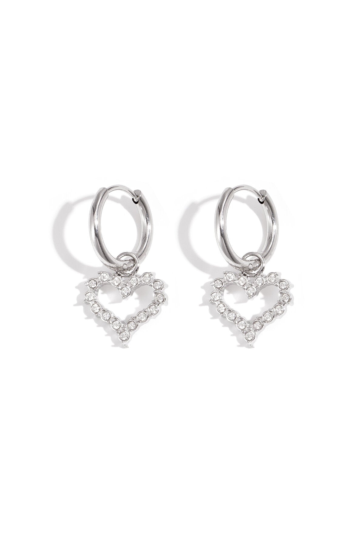 Rhinestone heart Earring