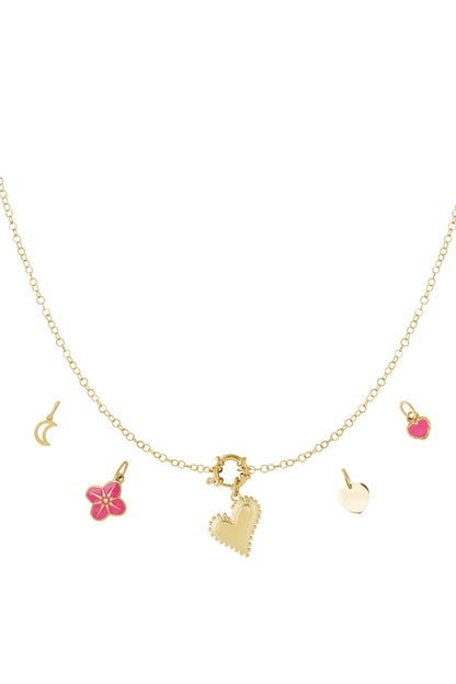 Chunky heart DIY necklace